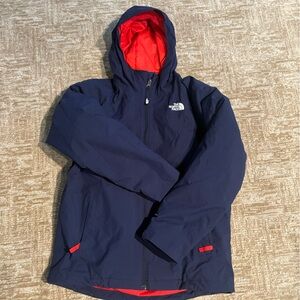 The North Face Blue Jacket with Red Accents